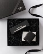 Calvin Klein Black Leather Wallet & Hugo Boss Pen