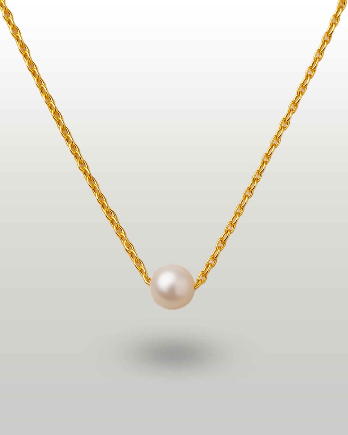 _ Round Pearls Chain Necklace - Miss L