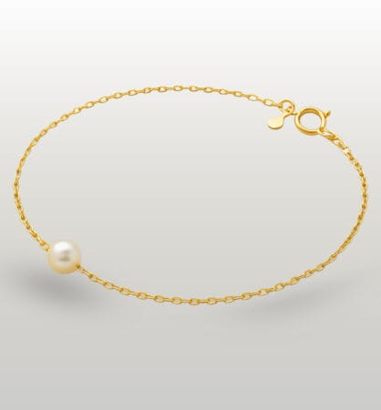 Round pearls chain bracelet miss L