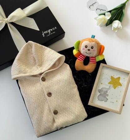 Beige New Baby Winter Gift Box