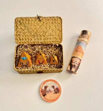 Golden Pyramids & Quranic Papyrus Set